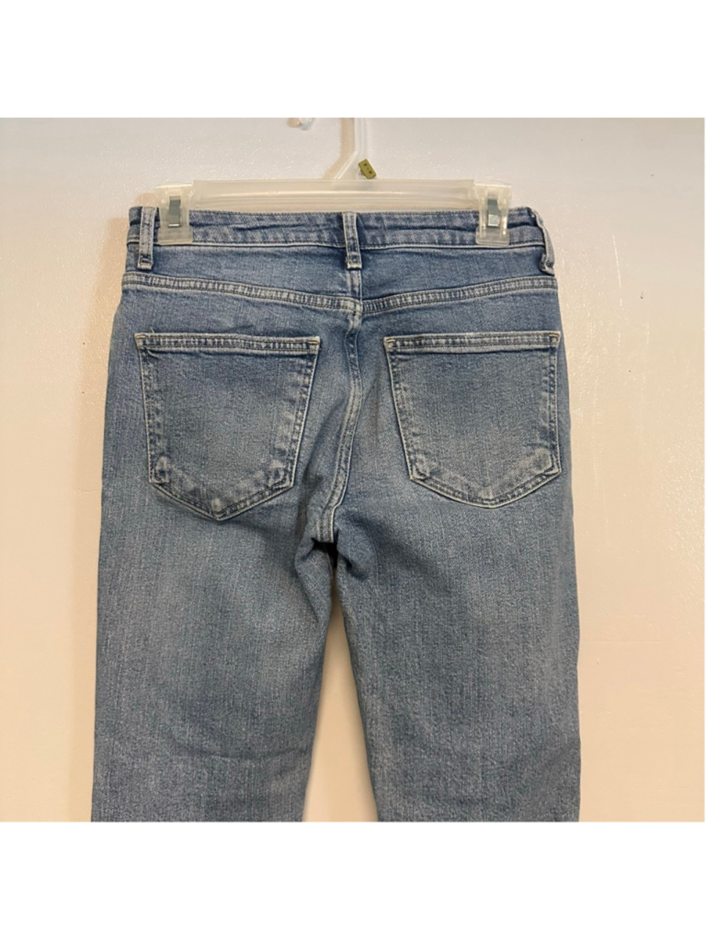 Free People Blue high rise, Skinny ankle Jeans women’s Size 24 raw hem - Picture 7 of 9